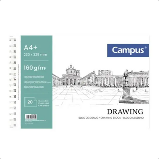 Campus Drawing Pad micro-perforated A4+ 160g 20 Sheets