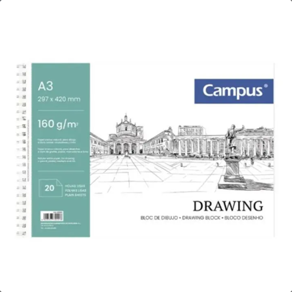 Campus Sketch Pad A3 160g 20 Sheets
