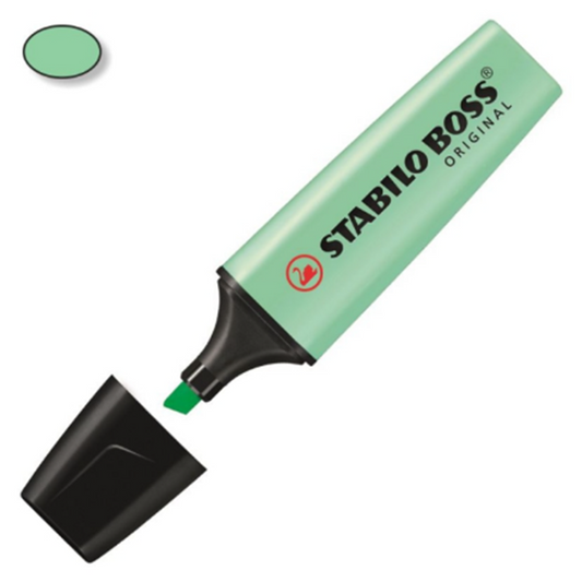 Stabilo Boss Pastel Green Highlighter, pack of 10.