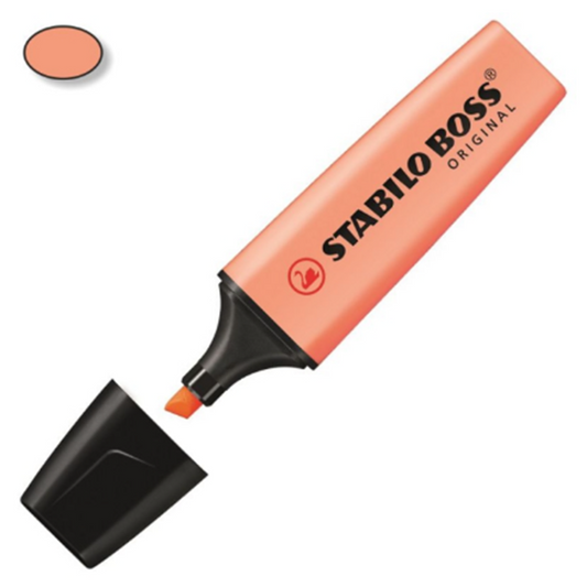 Stabilo Boss Pastel Orange Highlighter, pack of 10.