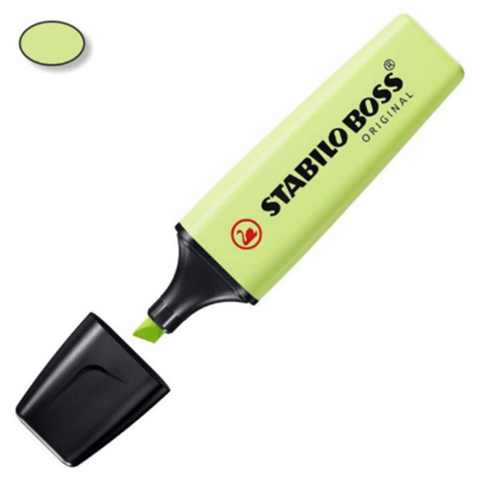 Stabilo Boss Fluorescent Highlighter, Lime Green, pack of 10 units.