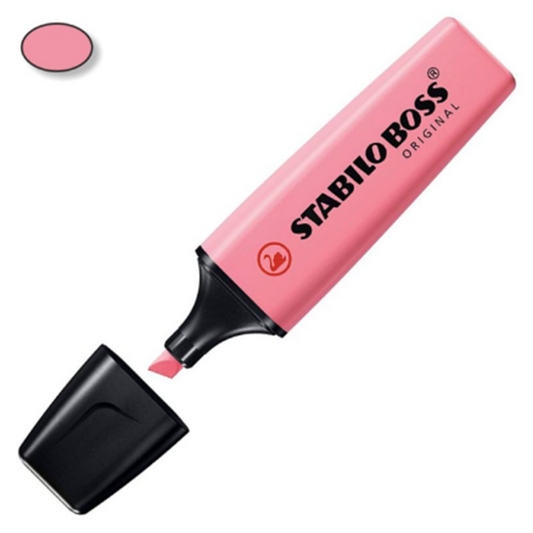 Stabilo Boss Cherry Blossom Pink Highlighter, pack of 10 units.