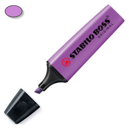Stabilo Boss Purple Fluorescent Highlighter, pack of 10 units.