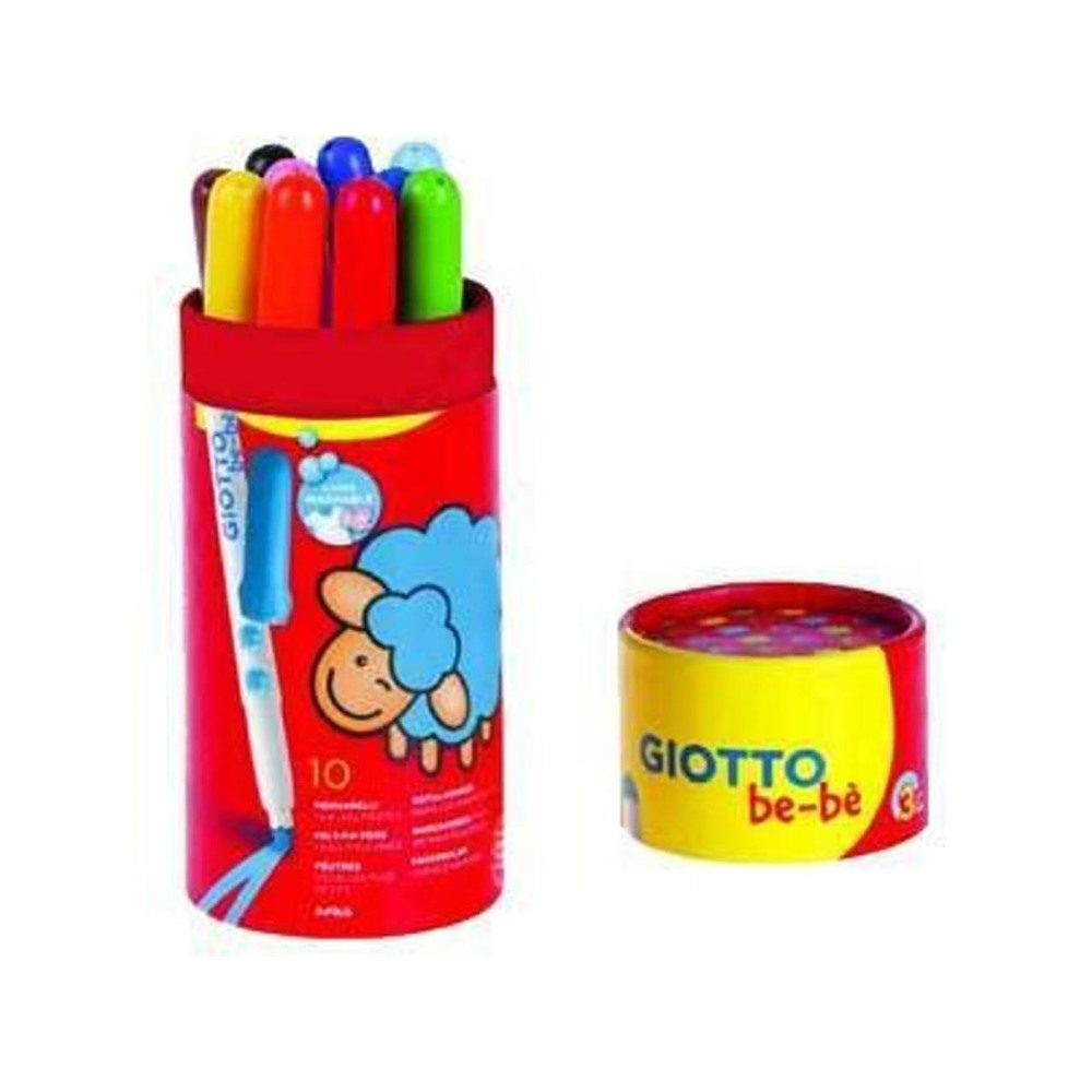 Set of 10 Giotto Be-bè Maxi Markers with Pot