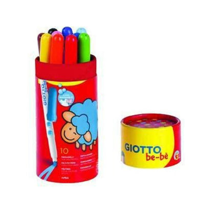 Set of 10 Giotto Be-bè Maxi Markers with Pot