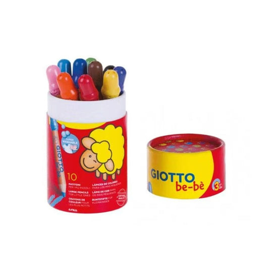 GIOTTO be-bè Super Washable Colouring Pencils, Jumbo Lead, jar of 10 units