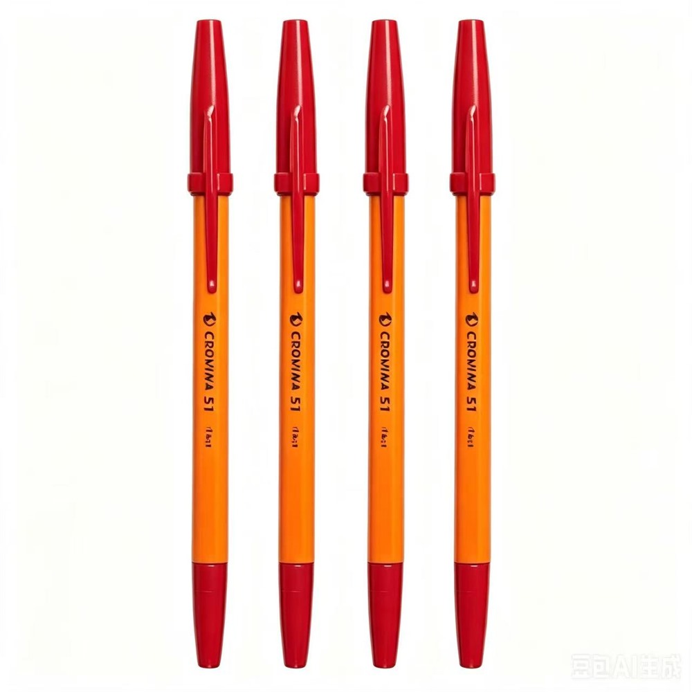 Blister de 4 Bolígrafo Corvina Rojo ,Pack 4 uds