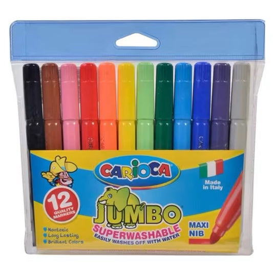 Carioca Jumbo Marker pen thick tip 12-pack bag