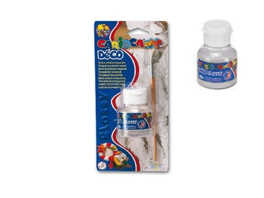 Blister of CARIOCA Déco 50 ml Clear Protective Varnish with Brush