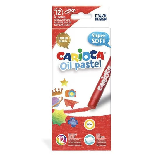 CARIOCA - Oil Pastels, Assorted Soft Color Crayons, set of 12