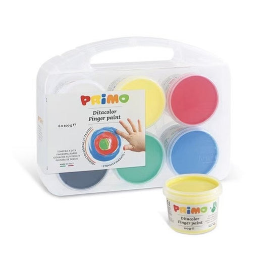 Primo Morocolor Finger Paint Case 6 Basic Colors