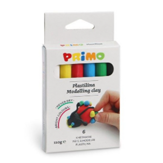 Primo Modeling Clay Set 6 Assorted Colors 110g
