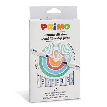 Primo Morocolor Duo Double-Ended Marker Pen Case, 10 Colors