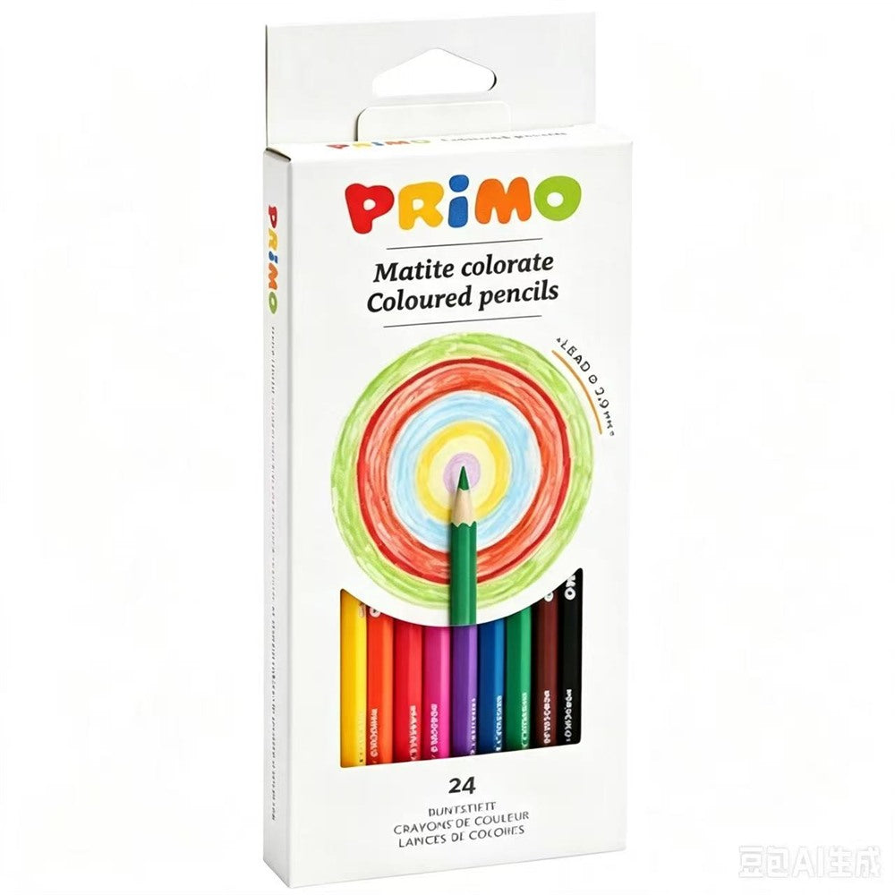 Primo Morocolor Metallic Colored Pencil Case, 24 Count