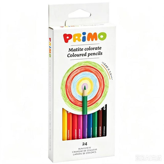 Primo Morocolor Metallic Colored Pencil Case, 24 Count