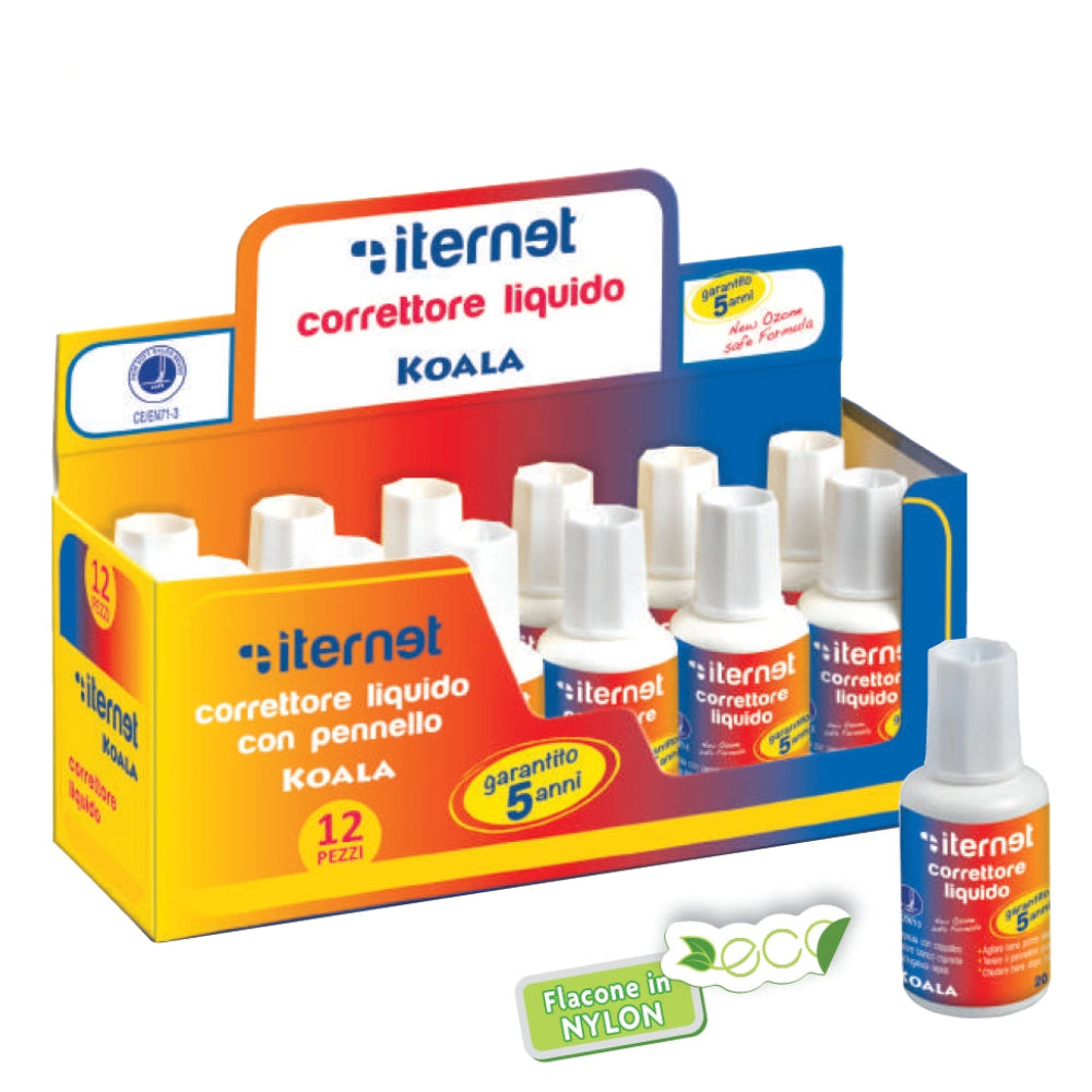 Koala Liquid Correction Fluid with Brush 20ml, 12-pack