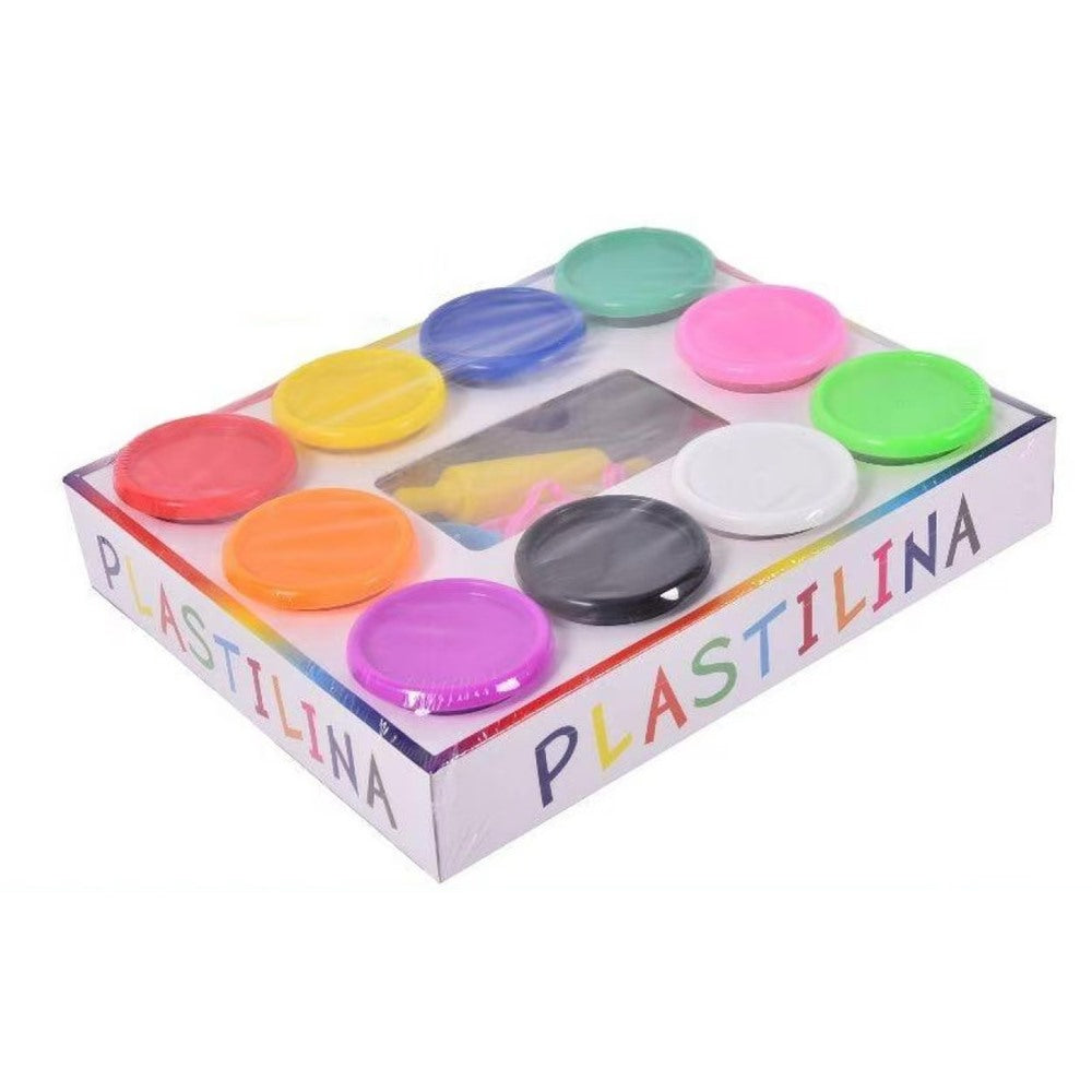 Set Plastilina Caja 10 Colores,1000g