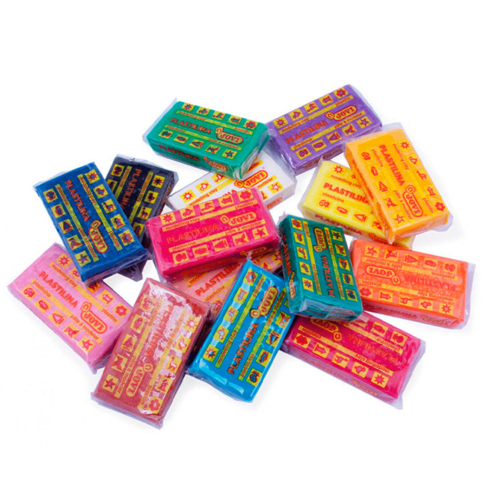 School Modeling Clay 15 Colors 50g, box of 30 units