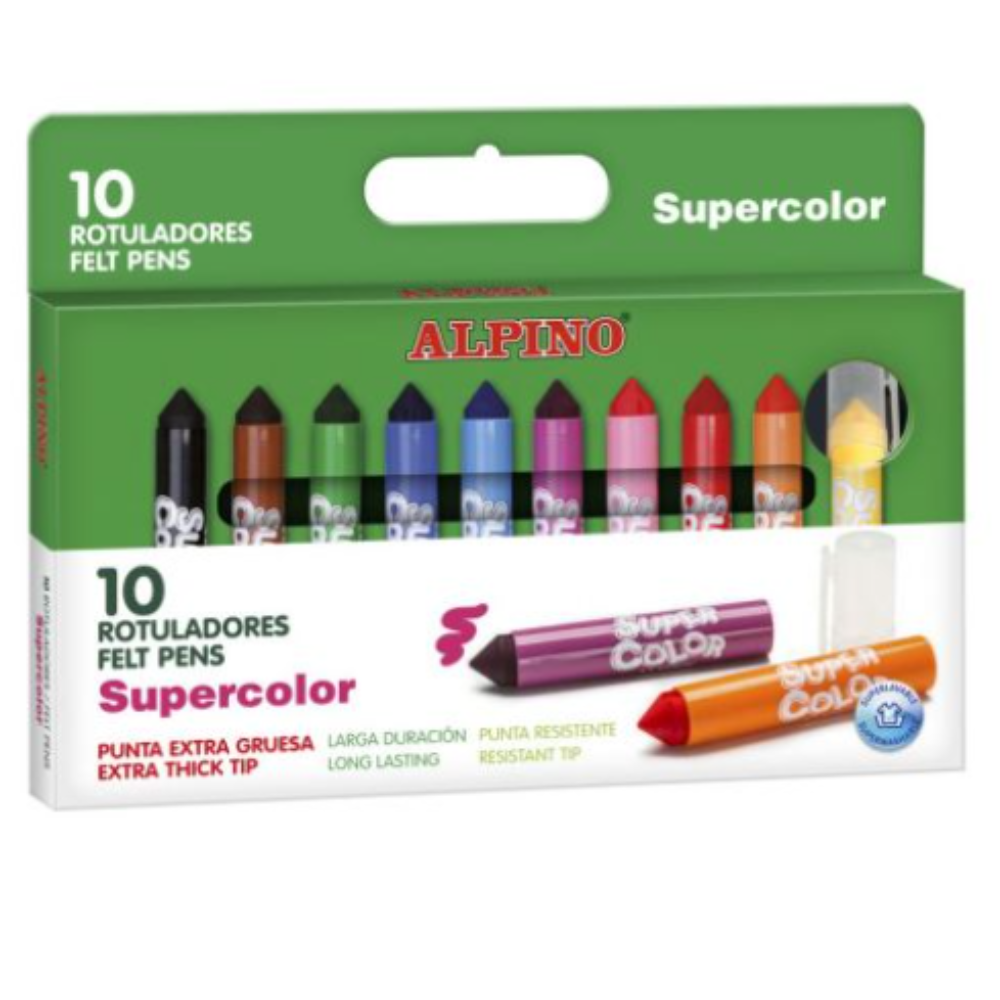 Alpino Supercolor Markers 10-count Thick Nib