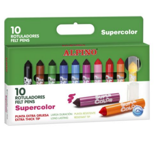 Rotuladores Alpino Supercolor 10 Uds Punta Gruesa