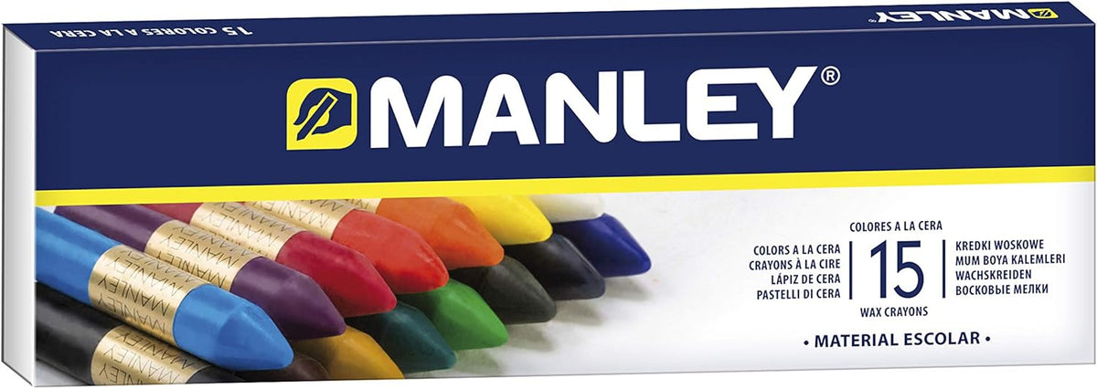 Set 15 Ceras Blandas Manley Colores Surtidos
