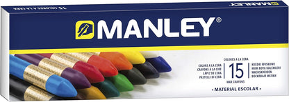 Set 15 Ceras Blandas Manley Colores Surtidos