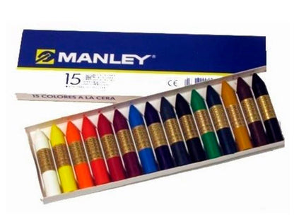 Set 15 Ceras Blandas Manley Colores Surtidos