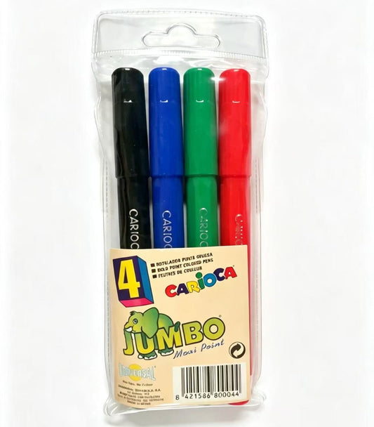 Rotuladores Carioca 4 Colores Jumbo