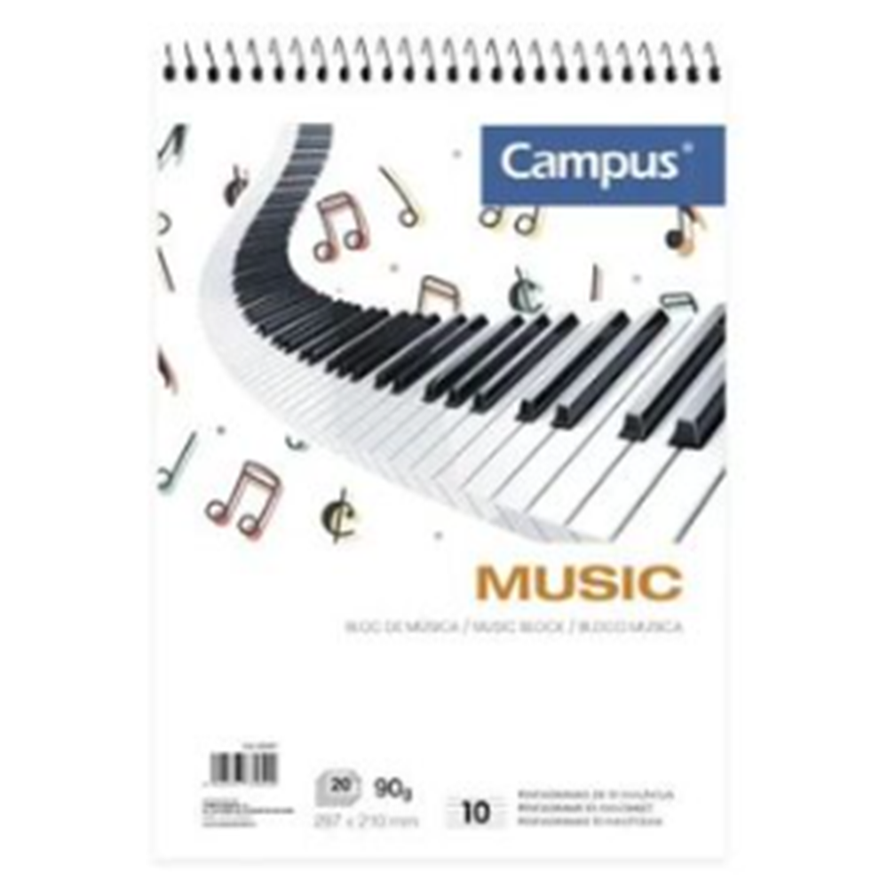 Music Pad Campus Stave A4, 20 sheets 90G
