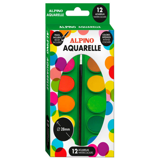 Estuche 12 Acuarelas Alpino