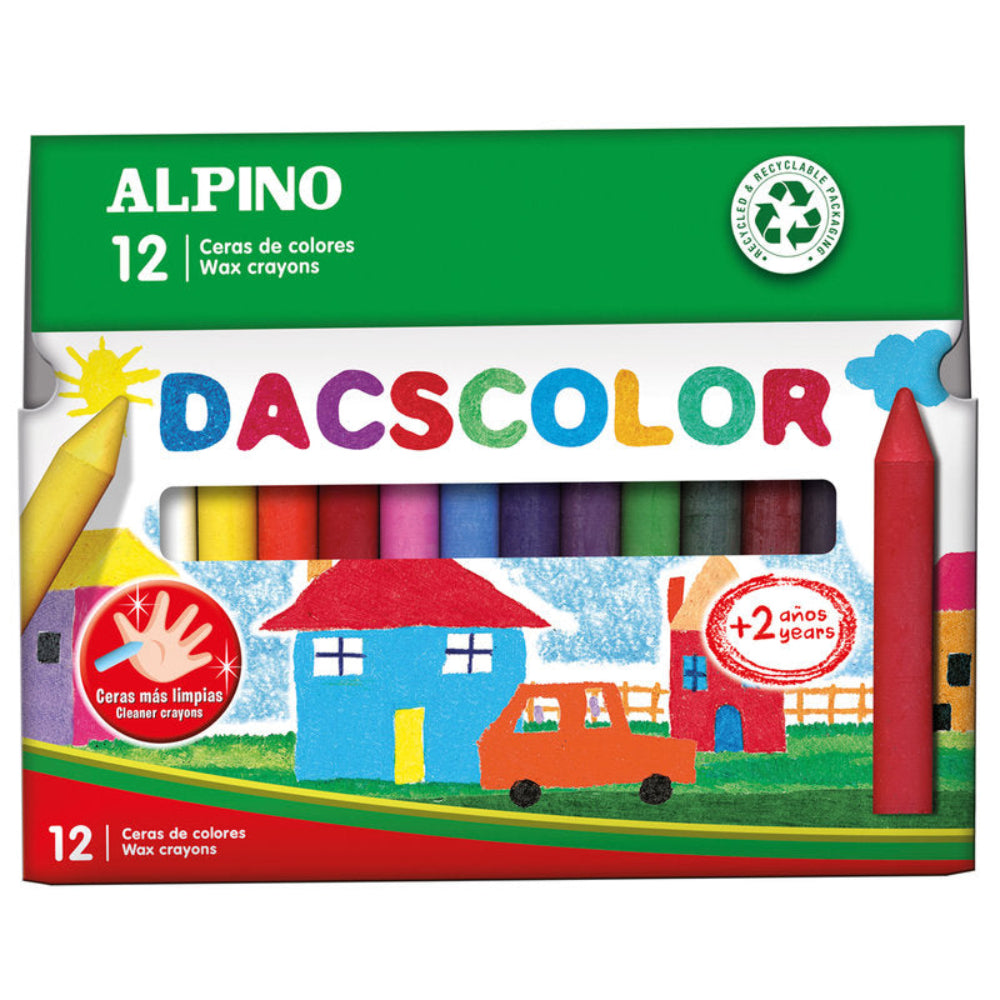 Estuche 12 ceras de colores Dacscolor