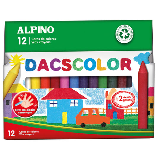 Estuche 12 ceras de colores Dacscolor