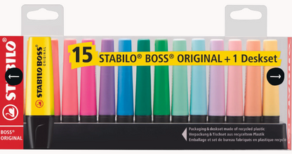 STABILO BOSS ORIGINAL Highlighters, pack of 15 units