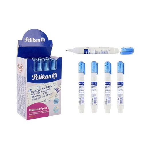Bolígrafo Corrector de la marca Pelikan (Blanco Pen) de 7 ml.pack 12 unidades